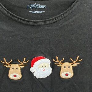 Santa Reindeer Top Size Large